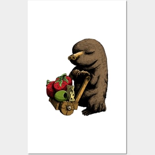 The mole that stole the strawberries and cheese Posters and Art